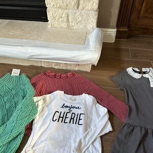 Zara White 'Bonjour Cherie' Kids Top